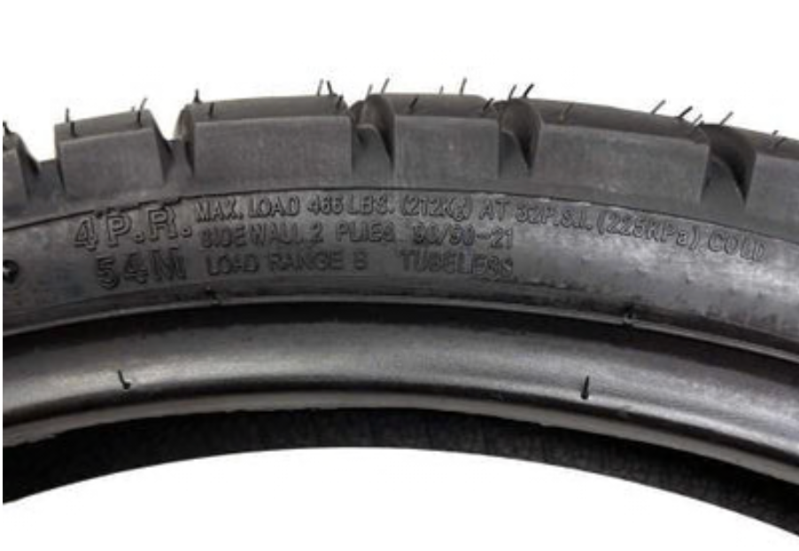TIRE 90/90-21 TUBELESS 4PR.STREET. MODEL P264